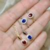 Natural Royal Blue Pigeon Blood Ruby Princess Diana Jewelry