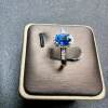 Natural sapphire ring 5 x 7 1 carat 925 silver finely inlaid natural colored gemstone jewelry