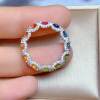 Natural Colorful Lanbao Donut Two-Wear Ring Pendant