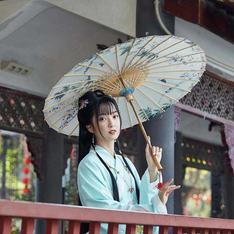 油纸伞装饰吊顶防雨防晒实用舞蹈道具旗袍走秀古风桐油男女汉服伞-图0