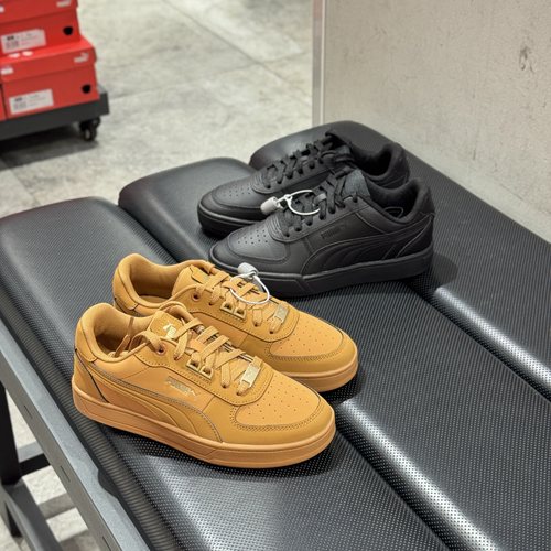 彪马PUMA新款男女情侣磨砂皮小麦色软底透气运动休闲板鞋405755 - 图2