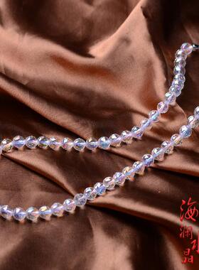 假一赔十天然彩色白水晶项链