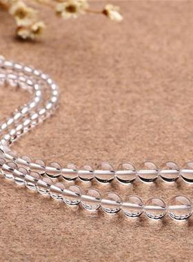 天然白水晶项链小众设计感