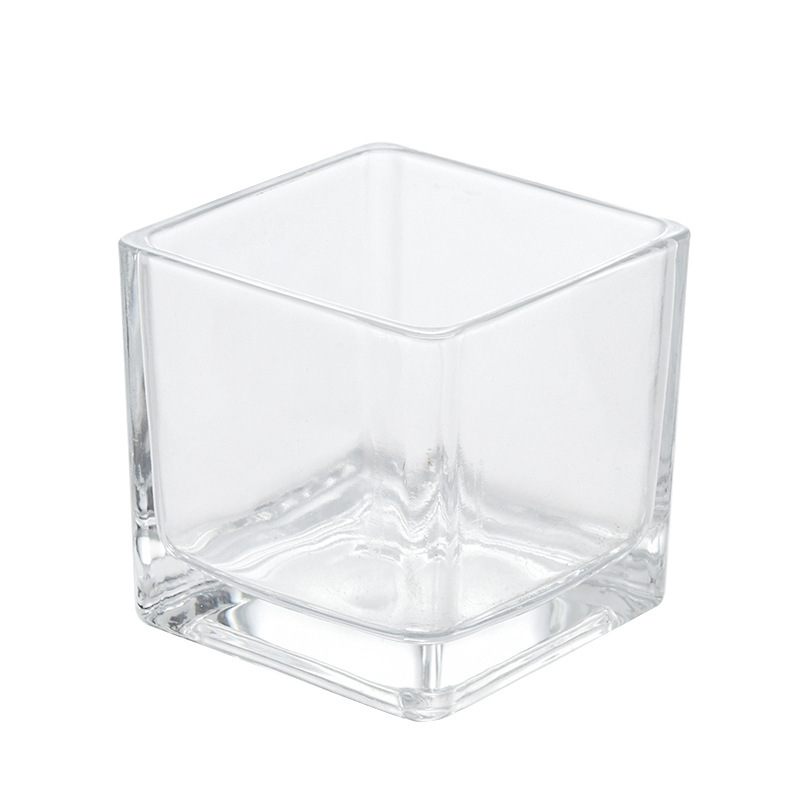 DIY香薰玻璃杯透明方形简约蜡烛台自制蜡烛杯家用蜡烛玻璃容器 - 图3