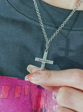 LASTHEIRS925银十字架项链细节
