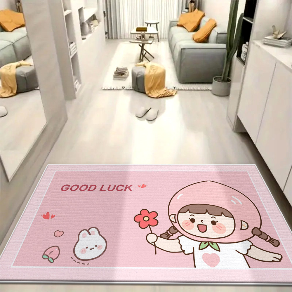 进门地垫入户门垫家用门口防滑免洗点塑底耐脏脚垫粉色小女孩门毯,淘宝优惠券,粉丝福利购,淘宝优惠卷