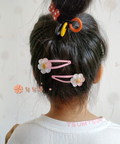 学生宝宝儿童头发饰品彩虹花朵卡通碎发夹刘海流海夹BB夹子发卡子 - 图1