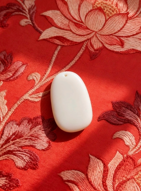 羊脂玉平安无事牌吊坠挂件天然玉石新疆和田玉白玉玉坠玉佩首饰品