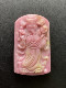 The God of Wealth has arrived! Full pink jade rhodonite bracelet material carved gemstone pendant