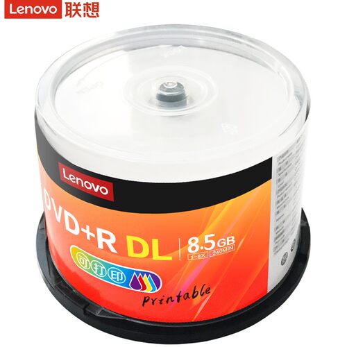 联想DVD+R DL 8速 8.5G 8X 大容量D9/DL单面可打印空白光盘 - 图2