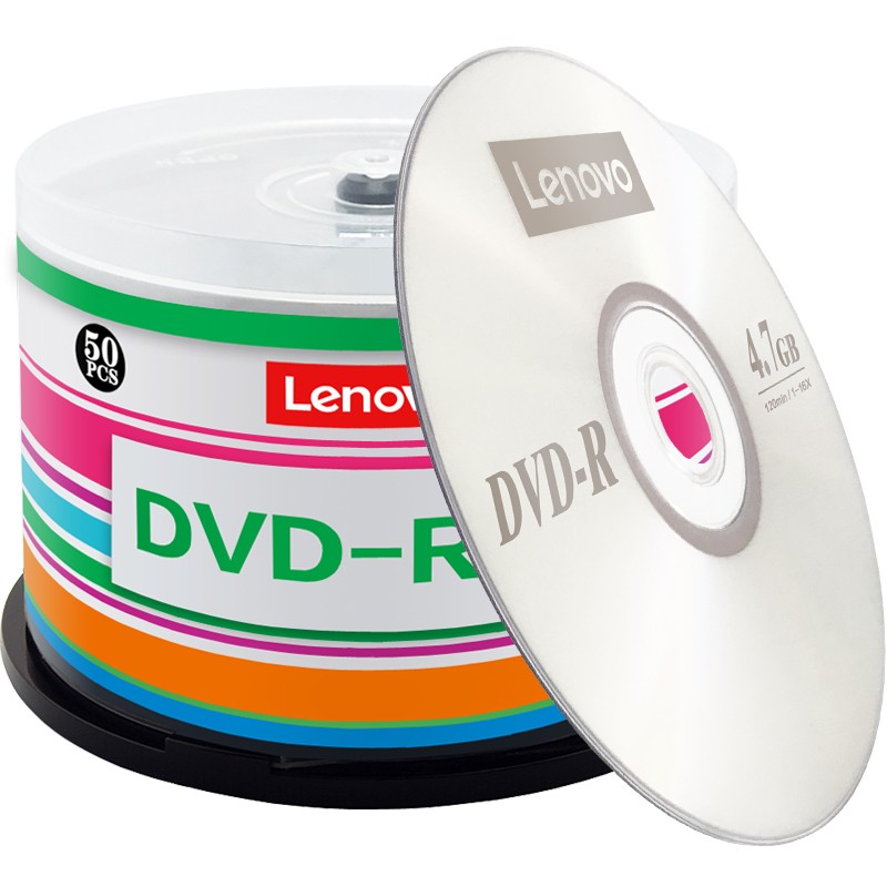 联想正品dvd光盘dvd-r刻录光盘光碟片dvd+r空白光盘4.7G光碟50片 - 图0