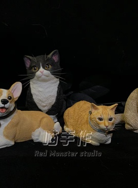 定制猫咪石膏宠物纪念桌面摆件