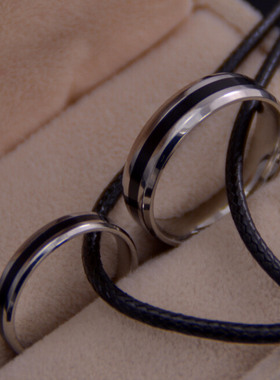 首饰回来了戚薇明亮黑道钛钢戒指