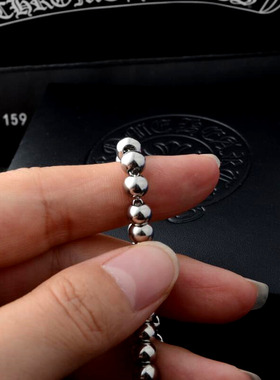 日韩版个性圆珠链项链古天乐同款