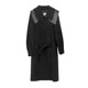 Napajia mid-length woolen coat black French