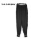 Lapargay Napajia Fashion Casual Pants Black Small Feet Sport Pants All-match Loose Lace-up Waist-Tipping Pants