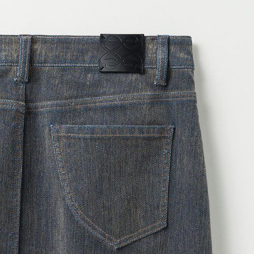 播商场同款高智复古牛仔半身裙女25春秋新品显瘦长裙BDS1BD1516 - 图3