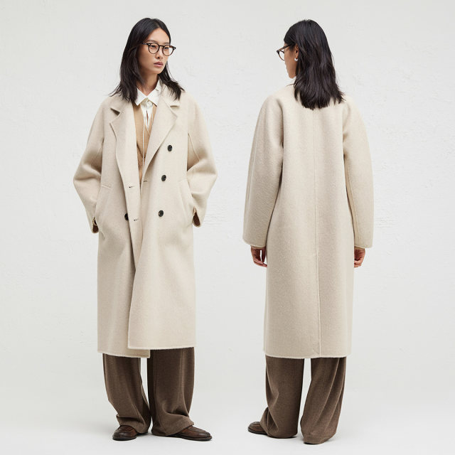 The same single-breasted temperament of the 24 winter new mid-length woolen jacket for women BDR4AD3766