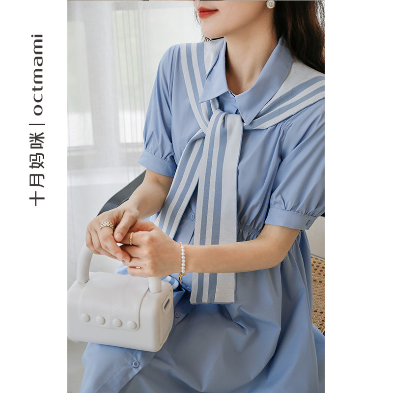 十月妈咪2023新款孕妇夏季连衣裙 十月妈咪连衣裙