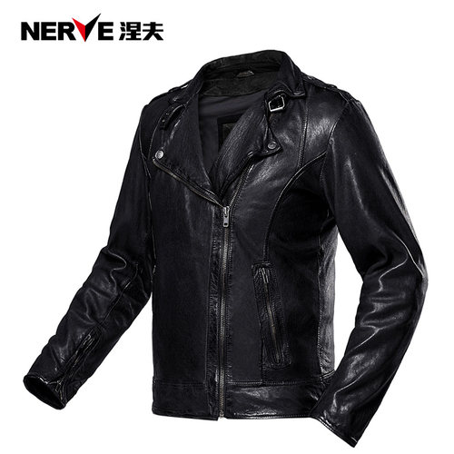 NERVE涅夫摩托车骑行皮衣男机车夹克赛车服四季通用防摔耐磨夏季 - 图1