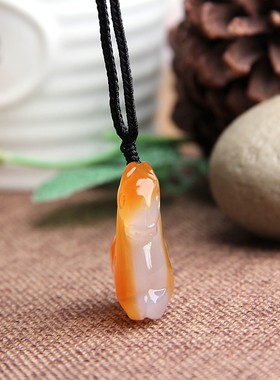 小马项链天然红玛瑙马挂件