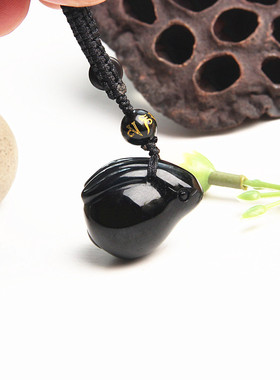 水晶兔子吊坠黑曜石兔钥匙扣挂件