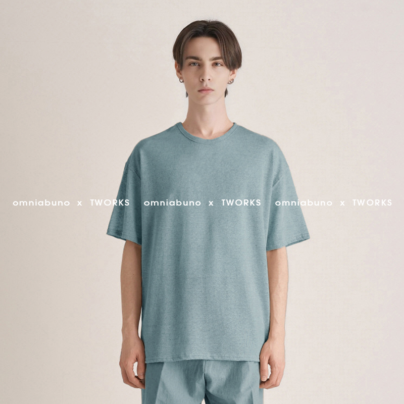 亚麻T恤短袖男汉麻上衣休闲老钱复古透气速干棉麻凉感针织弹力夏 - 图0