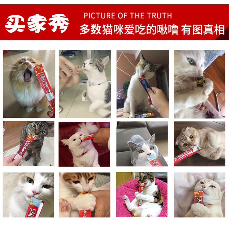 伊纳宝ciao猫条100支整箱旗舰店湿粮猫咪零食啾噜幼猫营养猫罐头 - 图0