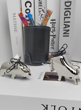 摆件德国金属商务礼品桌面牛熊