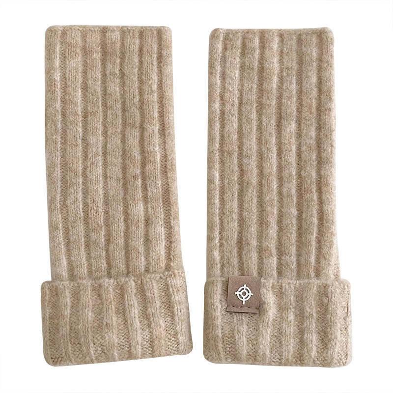 ‘拯救打工人’秋冬韩国ins半指手套仿羊绒纯色针织保暖护腕手套,淘宝优惠券,粉丝福利购,淘宝优惠卷