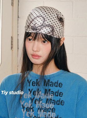 原宿波点夏季音乐节头巾方巾女