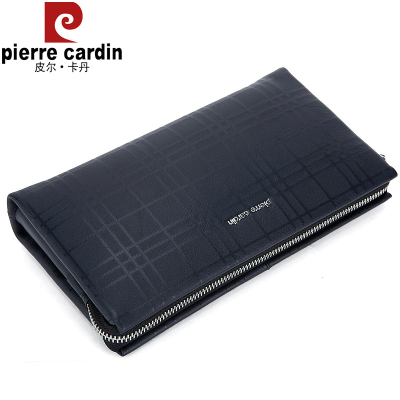 皮尔卡丹男士真皮大容量软拉链男包 敏福服饰男士包袋