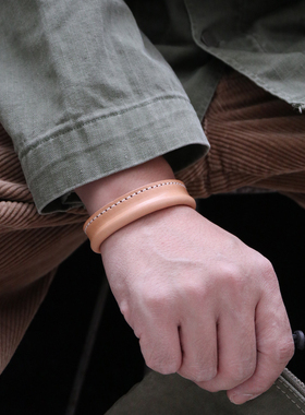 真皮百搭简约情侣皮手镯