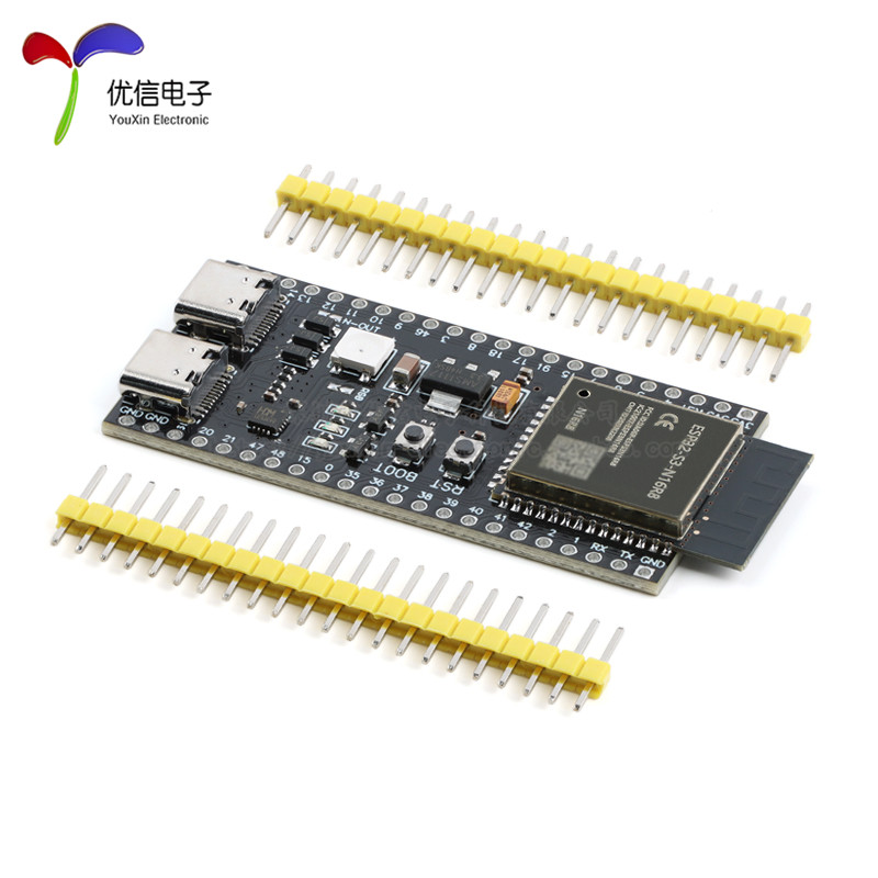ESP32-S3开发板无线WIFI+蓝牙双核32位MCU核心板模块AI小智机器人 - 图1