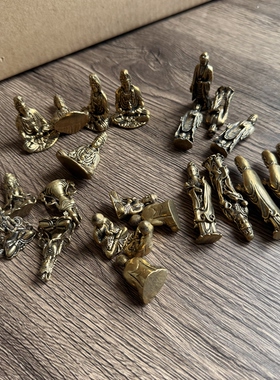 库存几十年纯黄铜观音菩萨佛像摆件铜铸居家工艺摆设摆件