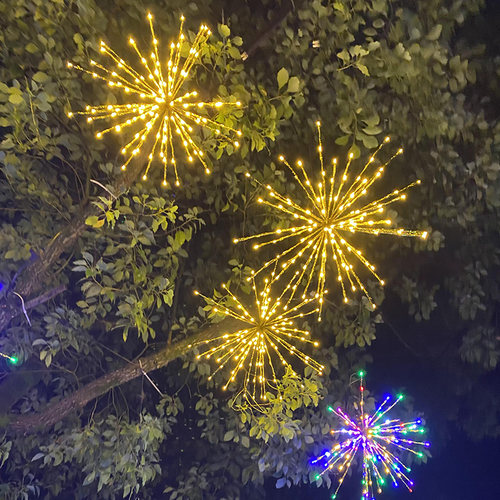 太阳能烟花灯悬挂led彩灯串户外防水庭院蒲公英氛围挂树装饰吊灯 - 图2