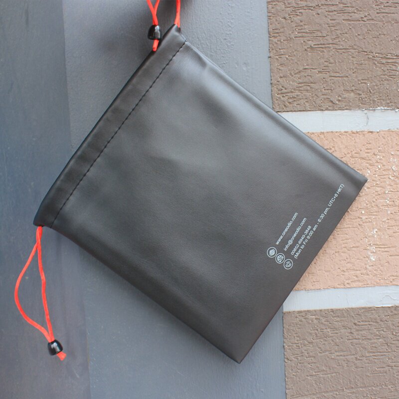 PU收纳袋 束口袋 保护袋 20*21厘米适用于耳机数码配件鼠标充电宝