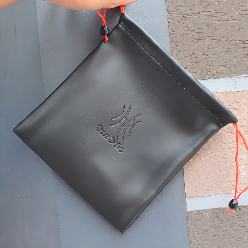 PU收纳袋 束口袋 保护袋 20*21厘米适用于耳机数码配件鼠标充电宝