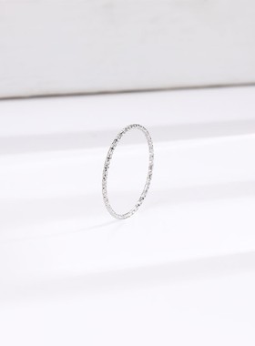 精致韩国尾戒ring小号五号钛钢戒