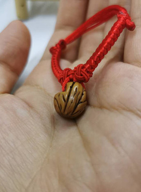 新生儿桃木定做手串平安桃核野生