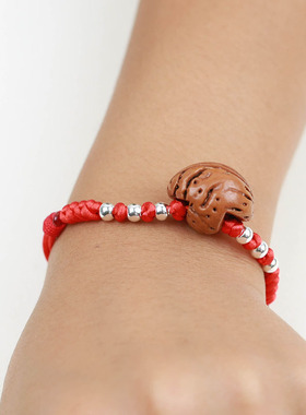 男女宝宝桃核桃篮木手链定做2023