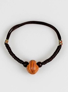 男士野生压惊手绳可调节山桃核