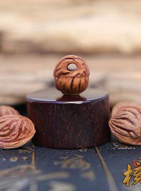 野生桃核雕刻龙纹桃核平安习俗