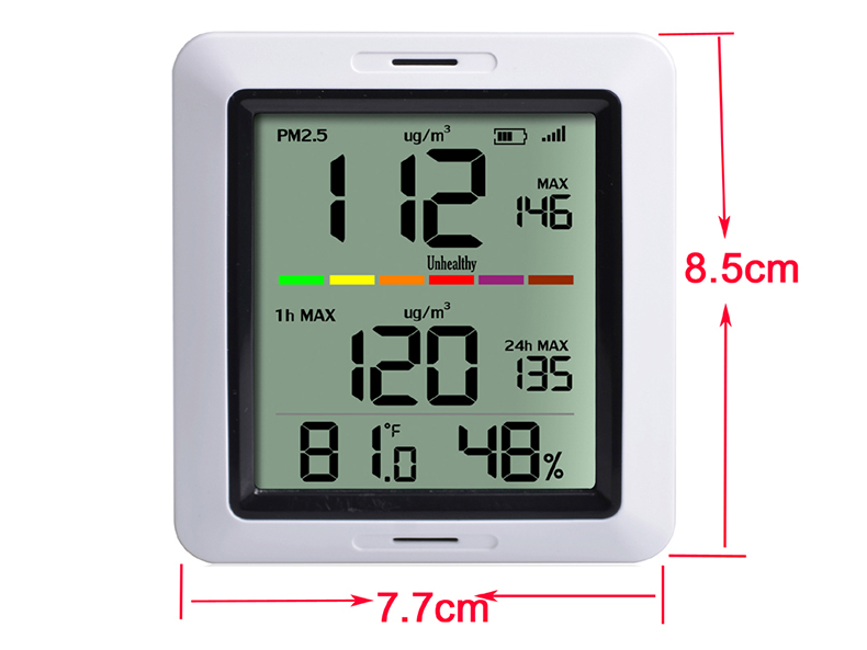 PM2.5测量空气质量检测空气监测温湿度无线屏幕-图3