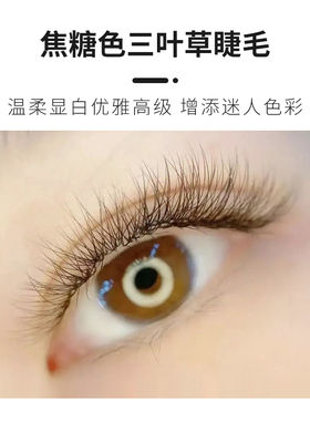 焦糖色三叶草睫毛yy睫毛