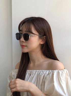 圆脸茶色大框显瘦时尚风太阳镜