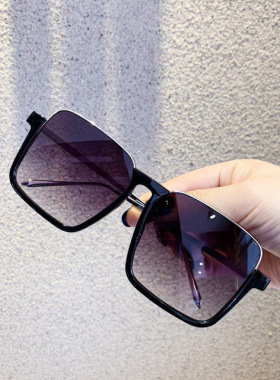 墨镜复古风半框金属ins太阳眼镜