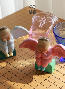 稀奇艺术《天使比比》华彩杯组合装可爱多巴胺雕塑摆件创意礼品