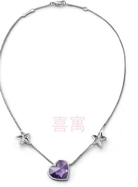 法国进口Baccarat巴卡拉心形项链