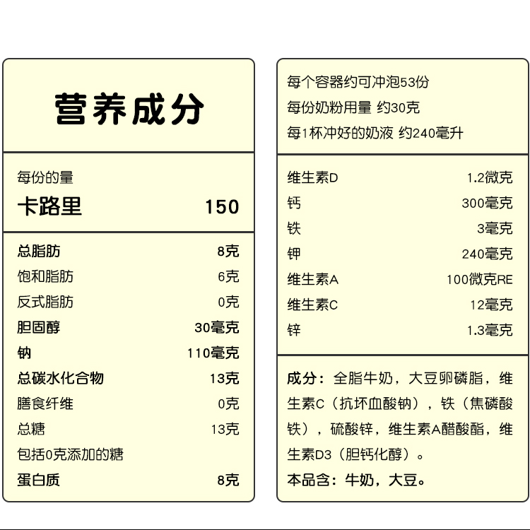 美国Nestel雀巢KLIM全脂即溶全年龄成人孕妇产妇营养奶粉1600g